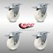 Service Caster 5 Inch SS Nylon Wheel Swivel Top Plate Caster Set with Total Lock Brake SCC SCC-SSTTL20S514-NYS-4 - alternate 2